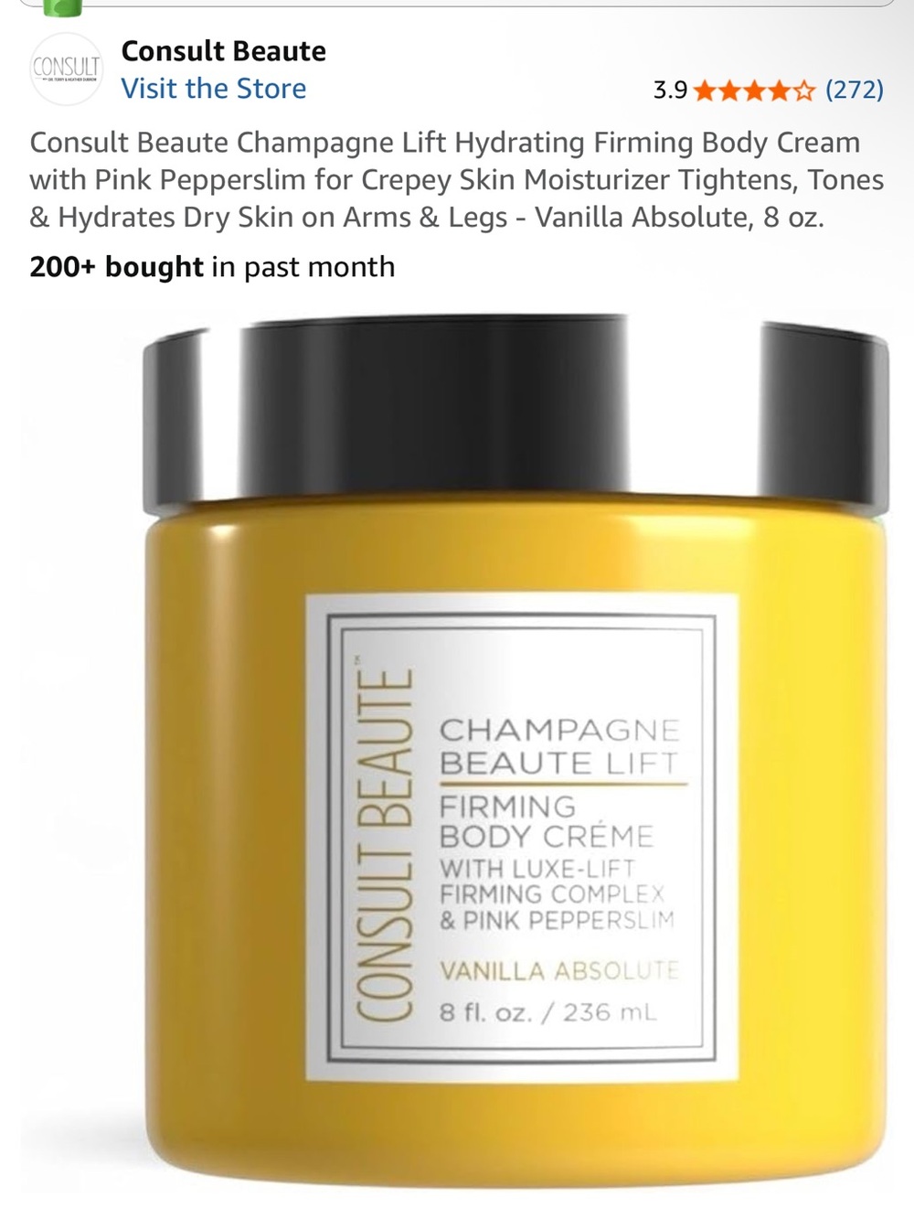 Consult Beaute Champagne Beaux Lift Firming Body Crème -